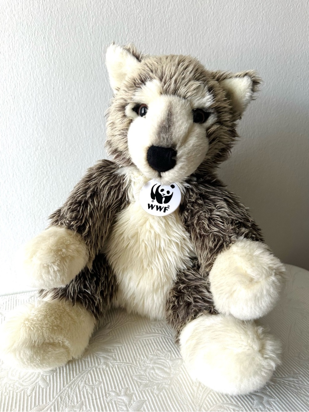 Build-A-Bear WWF Wolf Plush 2009 World Wildlife Fund Grey Collectibear Timber